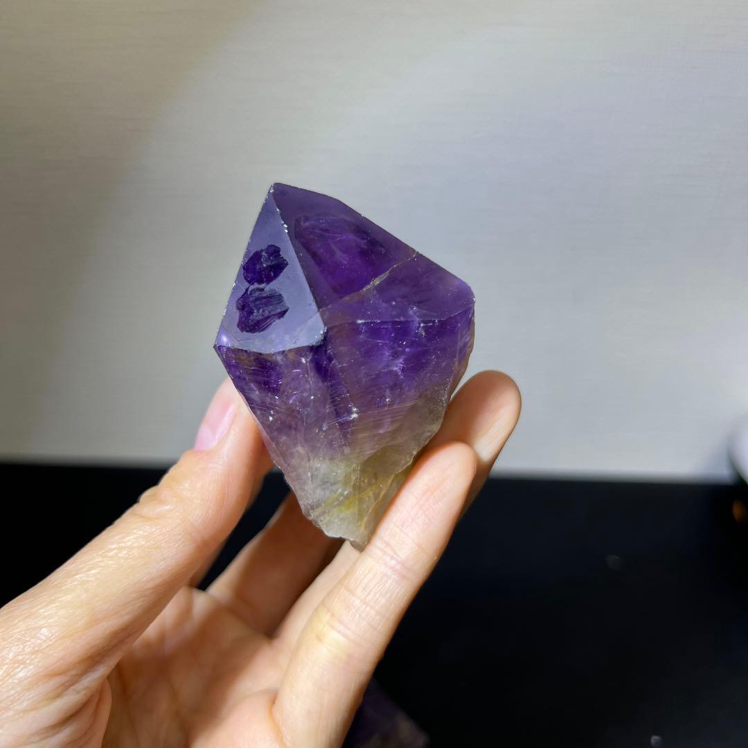 無処理　原石鉱石　ブラジル産　アメジスト　浄化　置物インテリア　540g