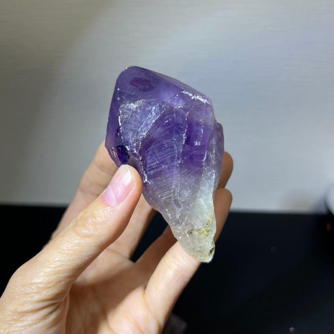 無処理　原石鉱石　ブラジル産　アメジスト　浄化　置物インテリア　540g