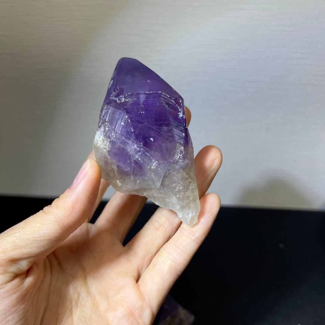 無処理　原石鉱石　ブラジル産　アメジスト　浄化　置物インテリア　540g