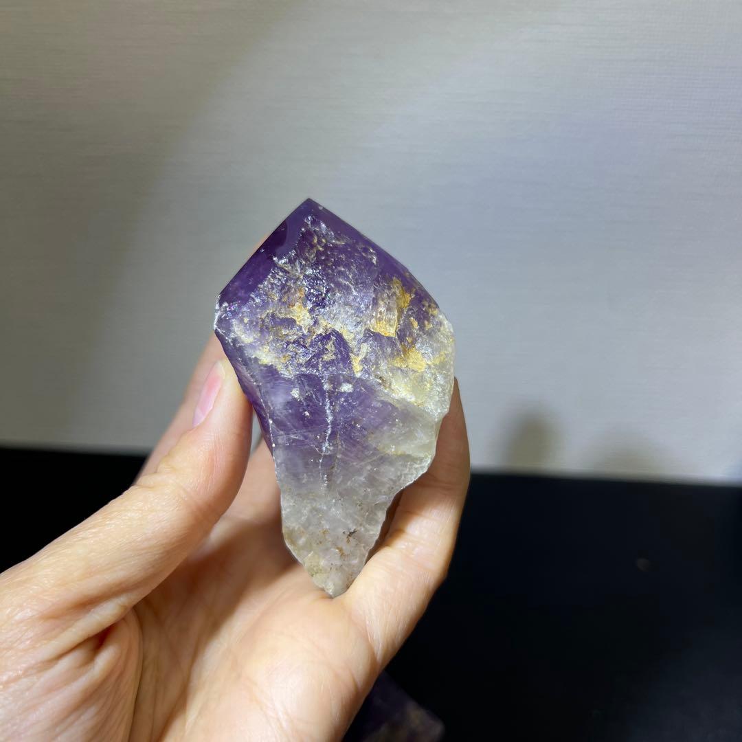 無処理　原石鉱石　ブラジル産　アメジスト　浄化　置物インテリア　540g