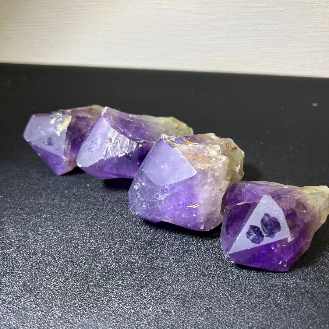 無処理　原石鉱石　ブラジル産　アメジスト　浄化　置物インテリア　540g