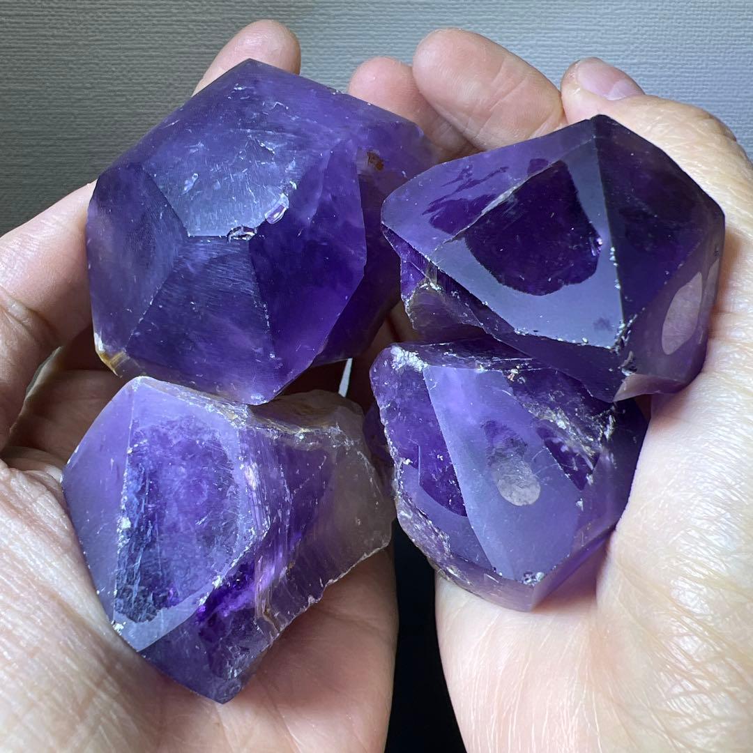 無処理　原石鉱石　ブラジル産　アメジスト　浄化　置物インテリア　540g