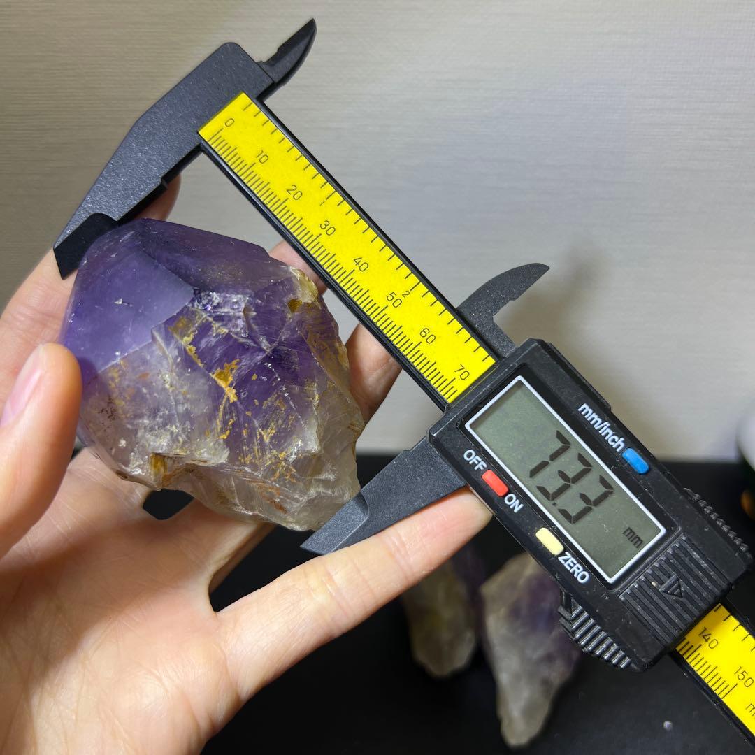 無処理　原石鉱石　ブラジル産　アメジスト　浄化　置物インテリア　540g