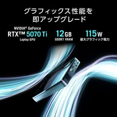 グラフィックボード・グラボ・ビデオカード ASUS ROG XG Mobile RTX 5070 Ti GC34R-041