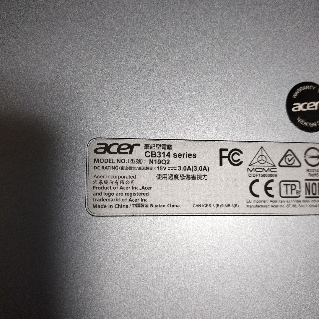 Acer Chromebook シルバー 本体 ACアダプター付