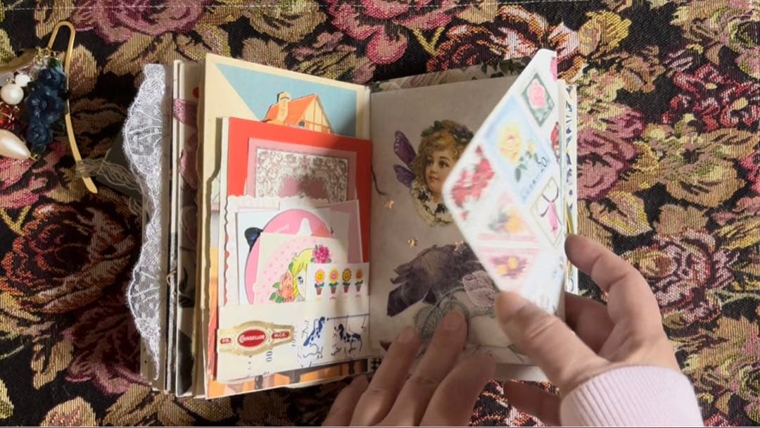 ジャンクジャーナル　おすそ分け　紙もの　コラージュ素材　ヴィンテージ