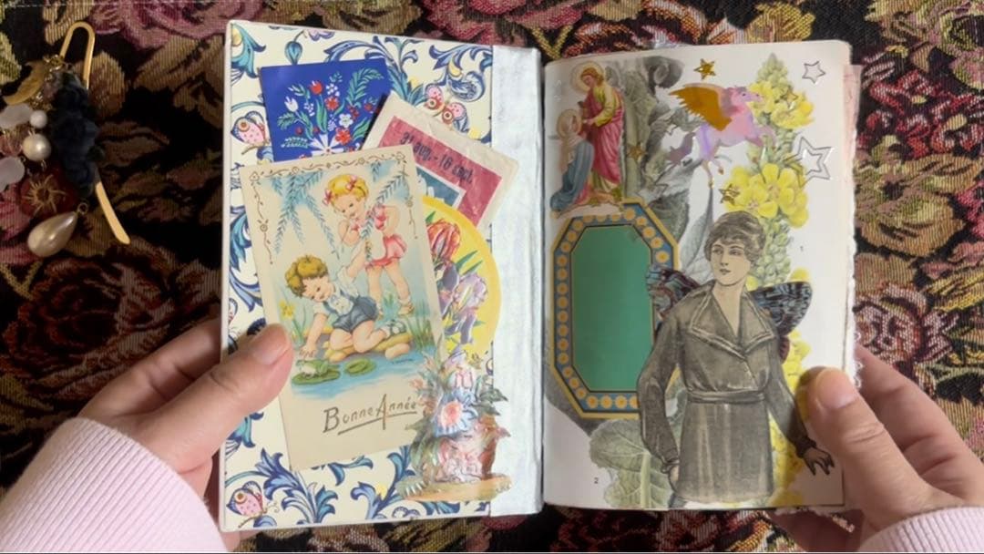 ジャンクジャーナル　おすそ分け　紙もの　コラージュ素材　ヴィンテージ