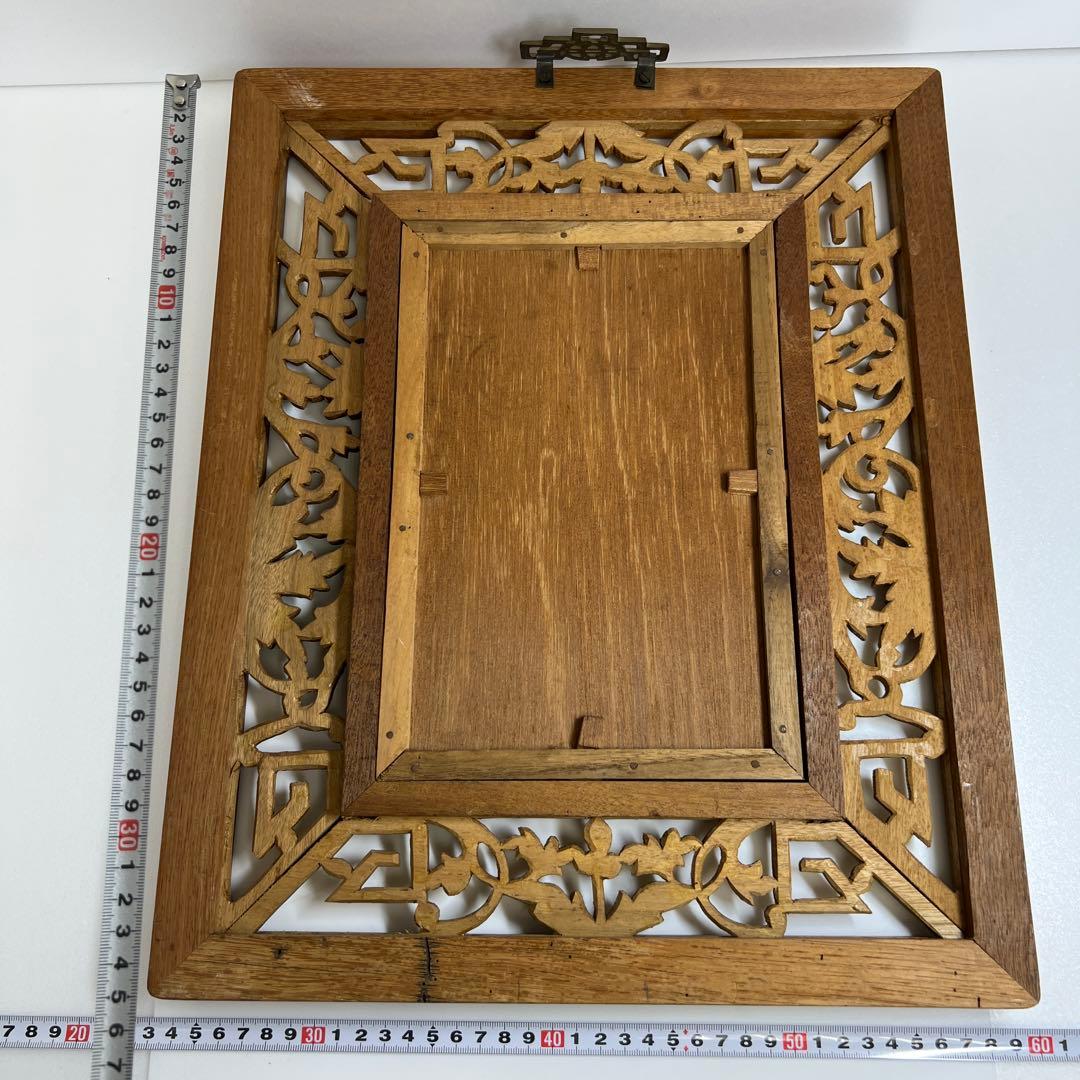 中国美術　粉彩花鳥文陶板画　東Y7-0902⭐︎2Fトヒト