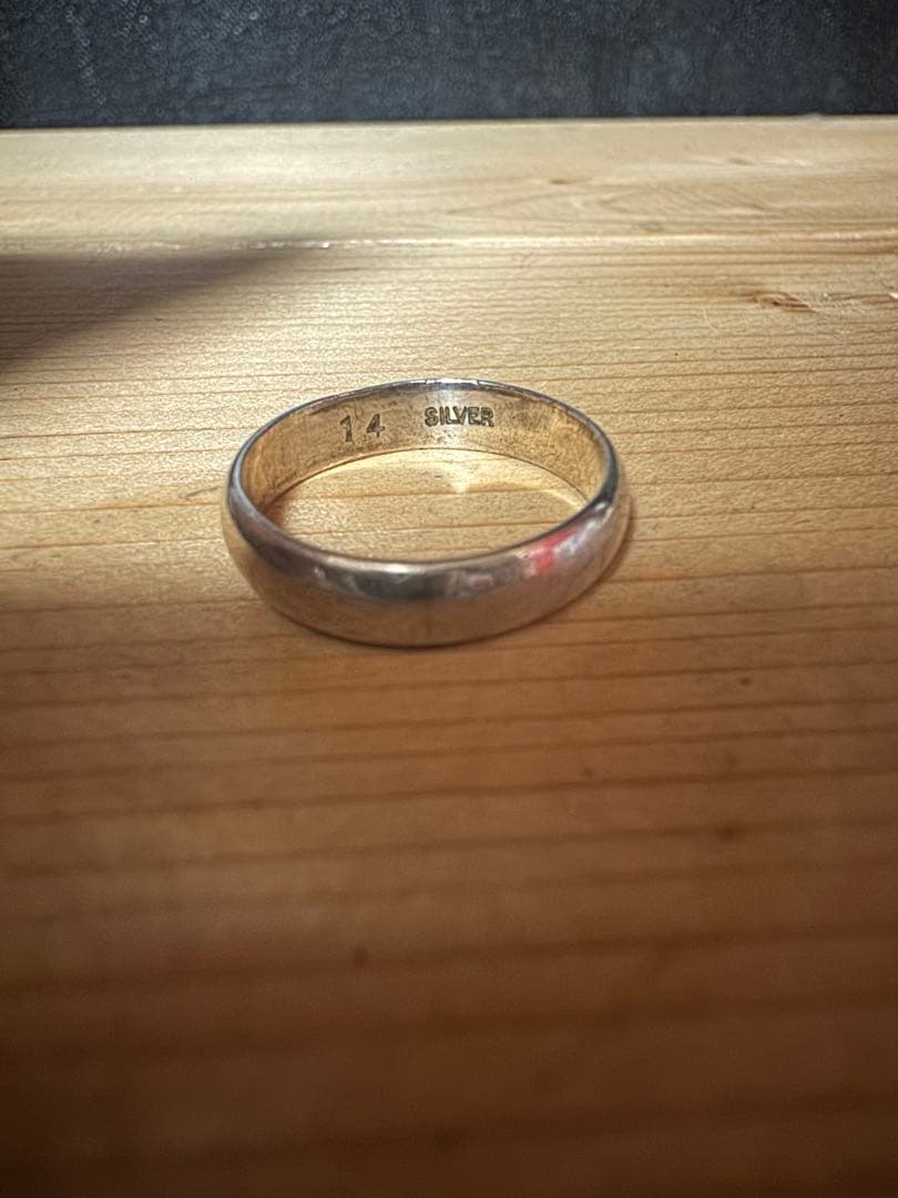 Vintage silver シルバー　アールデコ　彫金　リング　14号