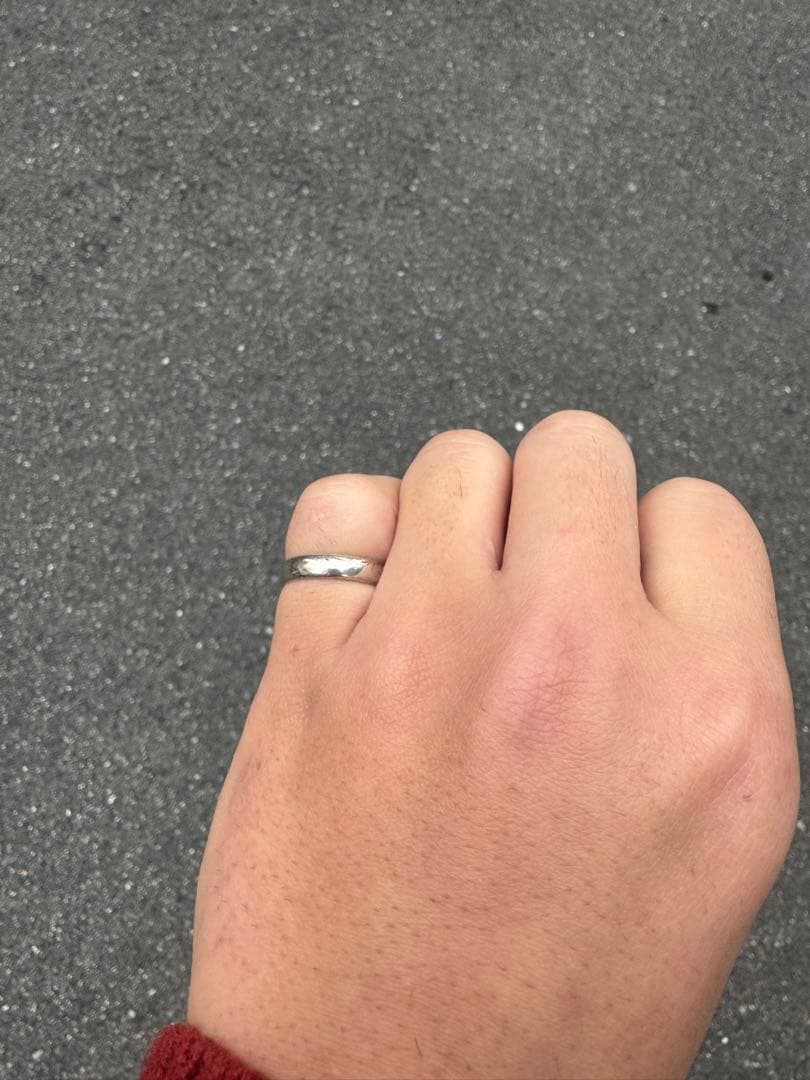 Vintage silver シルバー　アールデコ　彫金　リング　14号