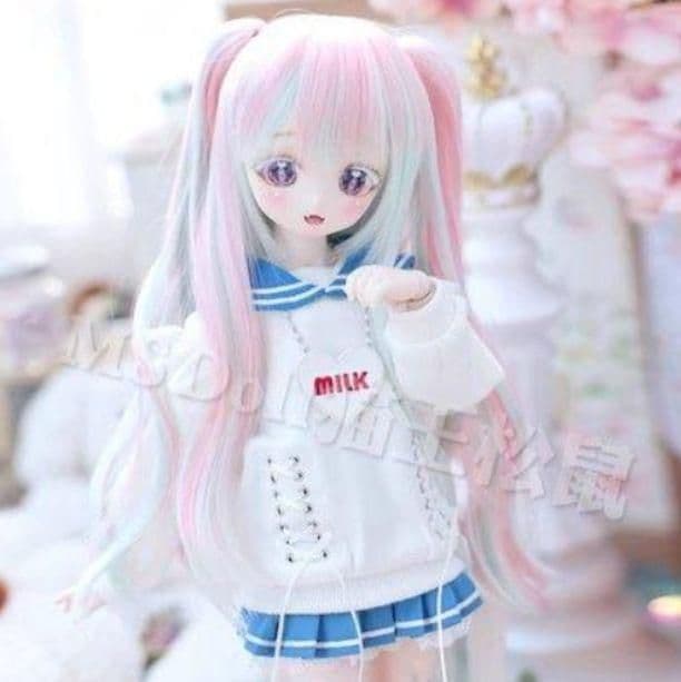 AX789 BJD 1/3 人形 ドール　用ウィッグ カツラ 耐熱 ハンドメイド