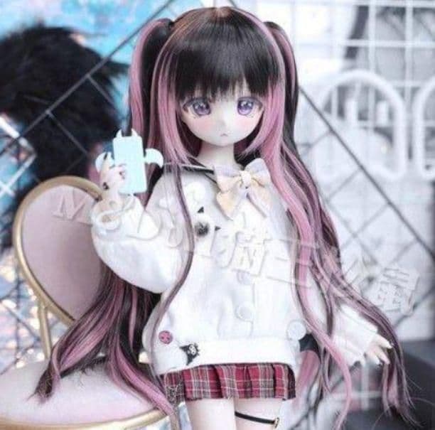 AX789 BJD 1/3 人形 ドール　用ウィッグ カツラ 耐熱 ハンドメイド