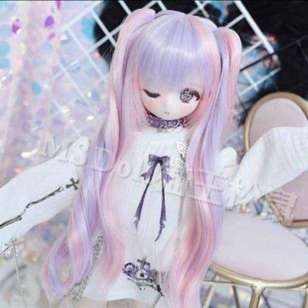AX789 BJD 1/3 人形 ドール　用ウィッグ カツラ 耐熱 ハンドメイド