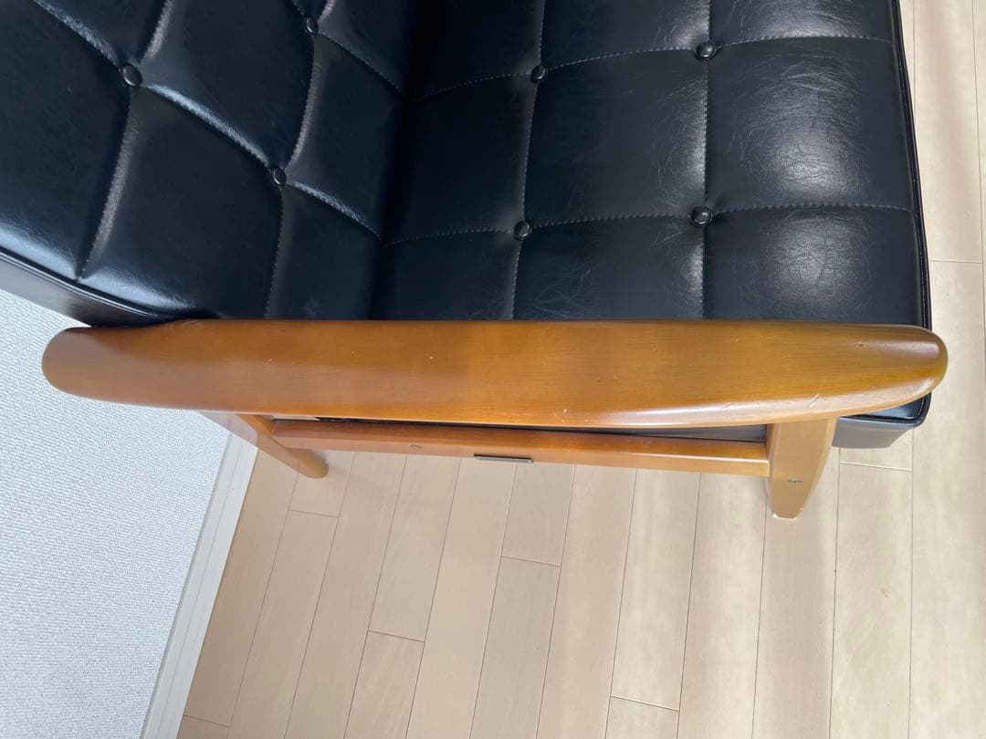 カリモク60 Kチェア　2シーター　スタンダードブラック