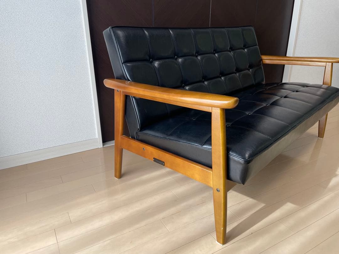 カリモク60 Kチェア　2シーター　スタンダードブラック