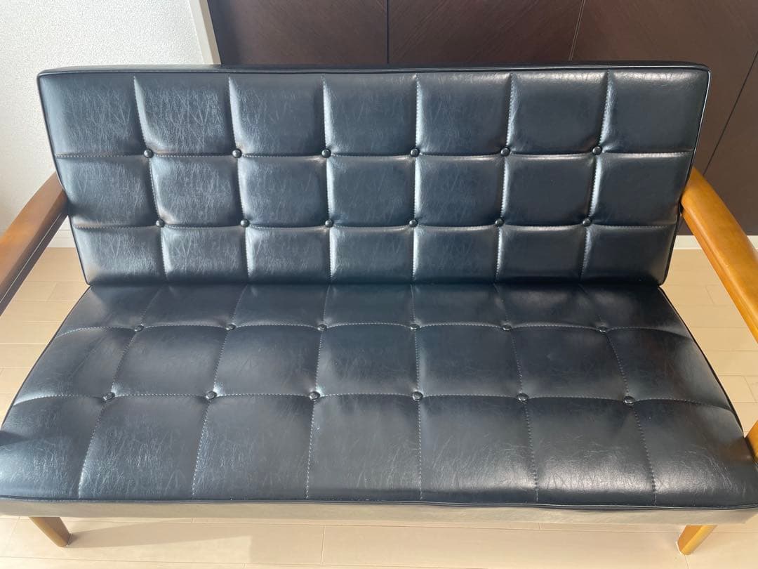 カリモク60 Kチェア　2シーター　スタンダードブラック