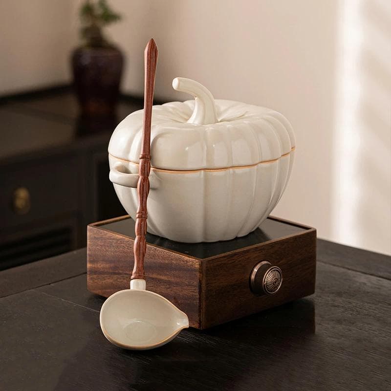 茶さじ付き 土鍋 両手鍋 セラミック 本製】仕切り鍋 調理鍋 フタ付き 万能鍋