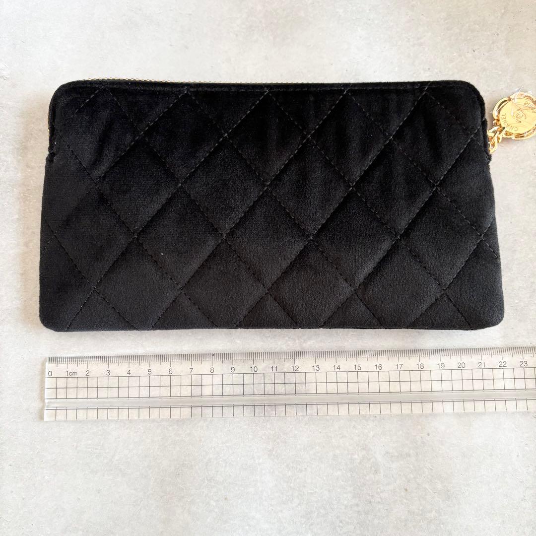 CHANELシャネル　メイクポーチ　ノベルティ　ベルベット　化粧ポーチ