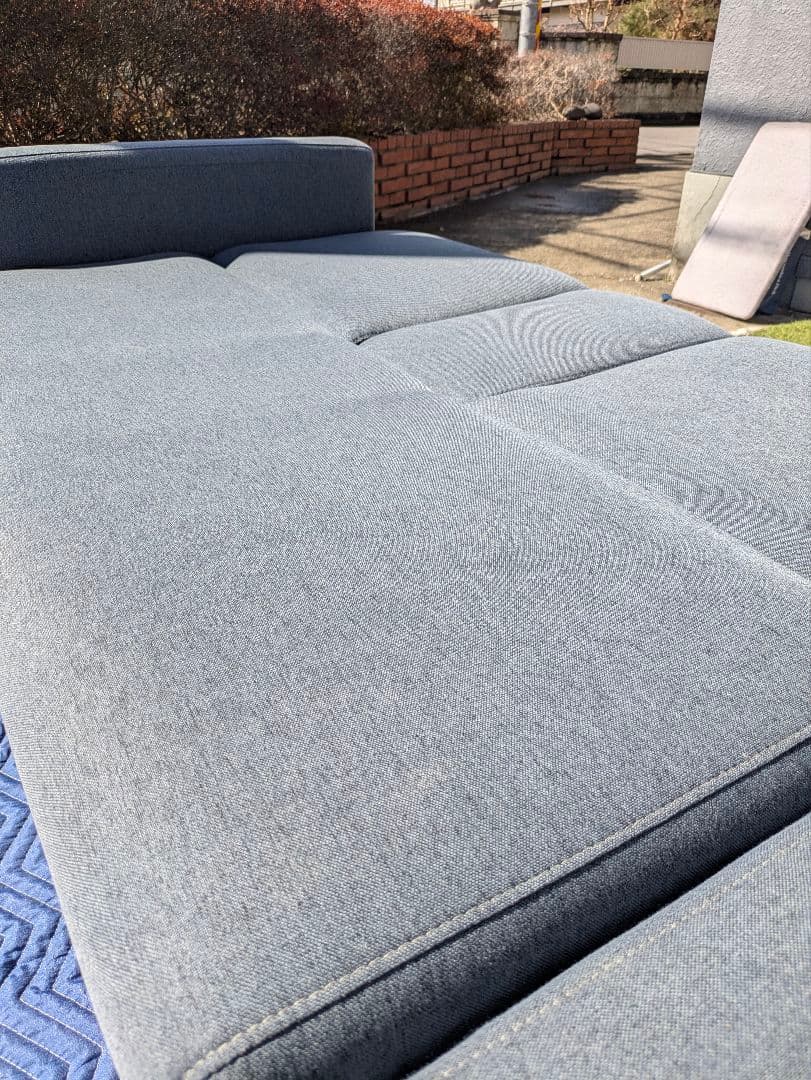 3人掛けソファベッド＋オットマン付き 状態良好のグレー系