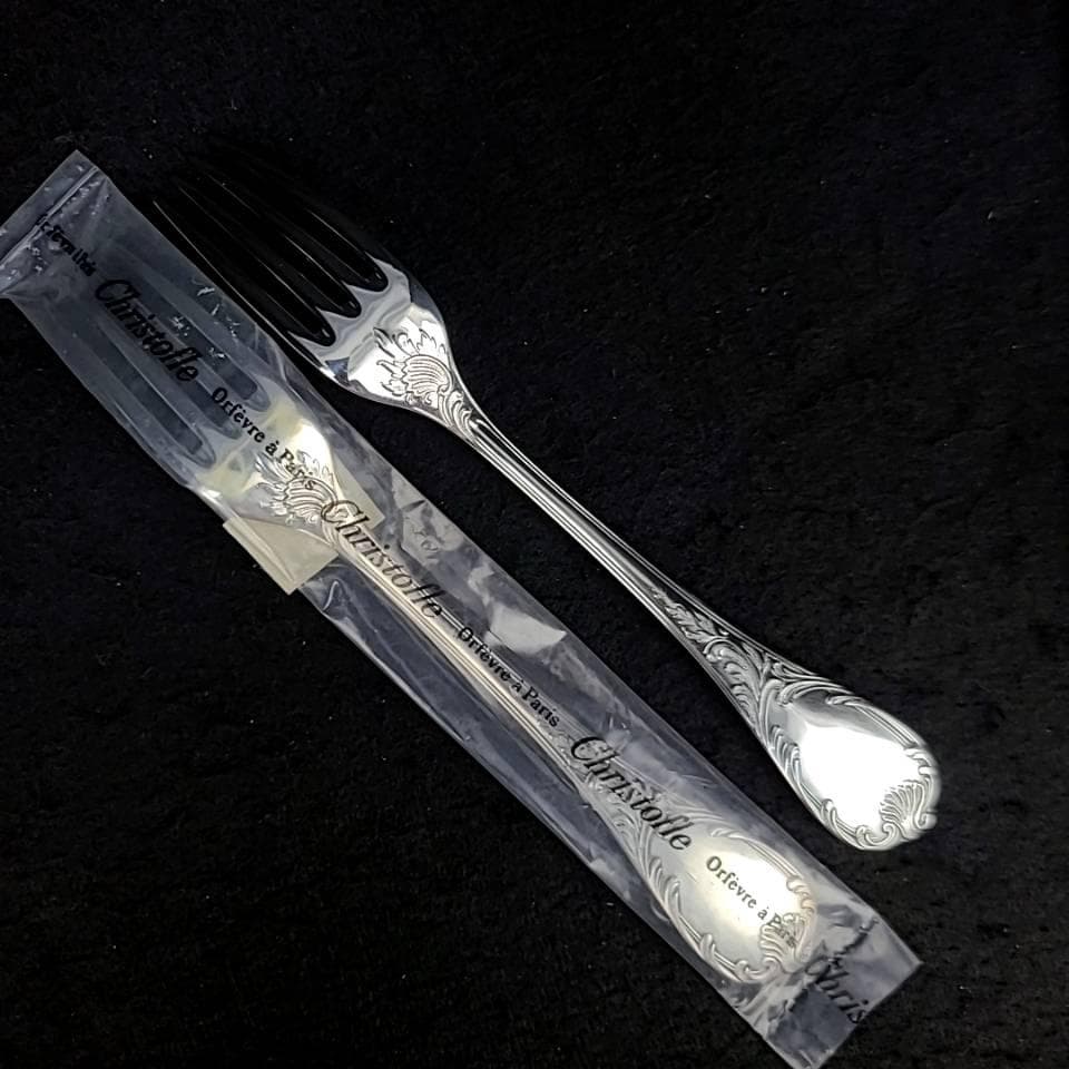 /美品/クリストフル　マルリー　フォーク　ナイフ　スプーン　6本セット　箱つき