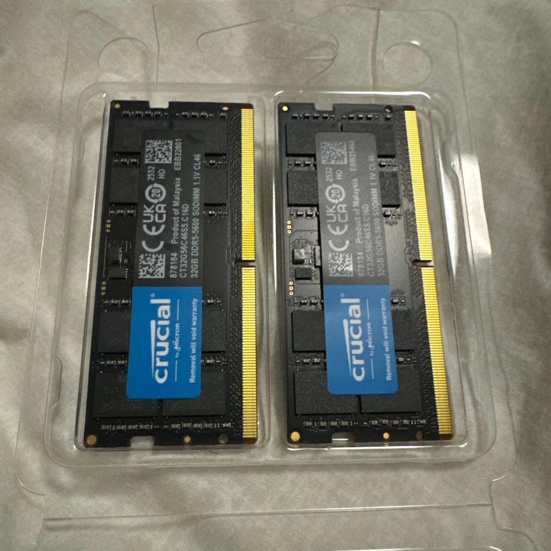 最終値下げ Crucial DDR5-5600 SODIMM 2x32GB