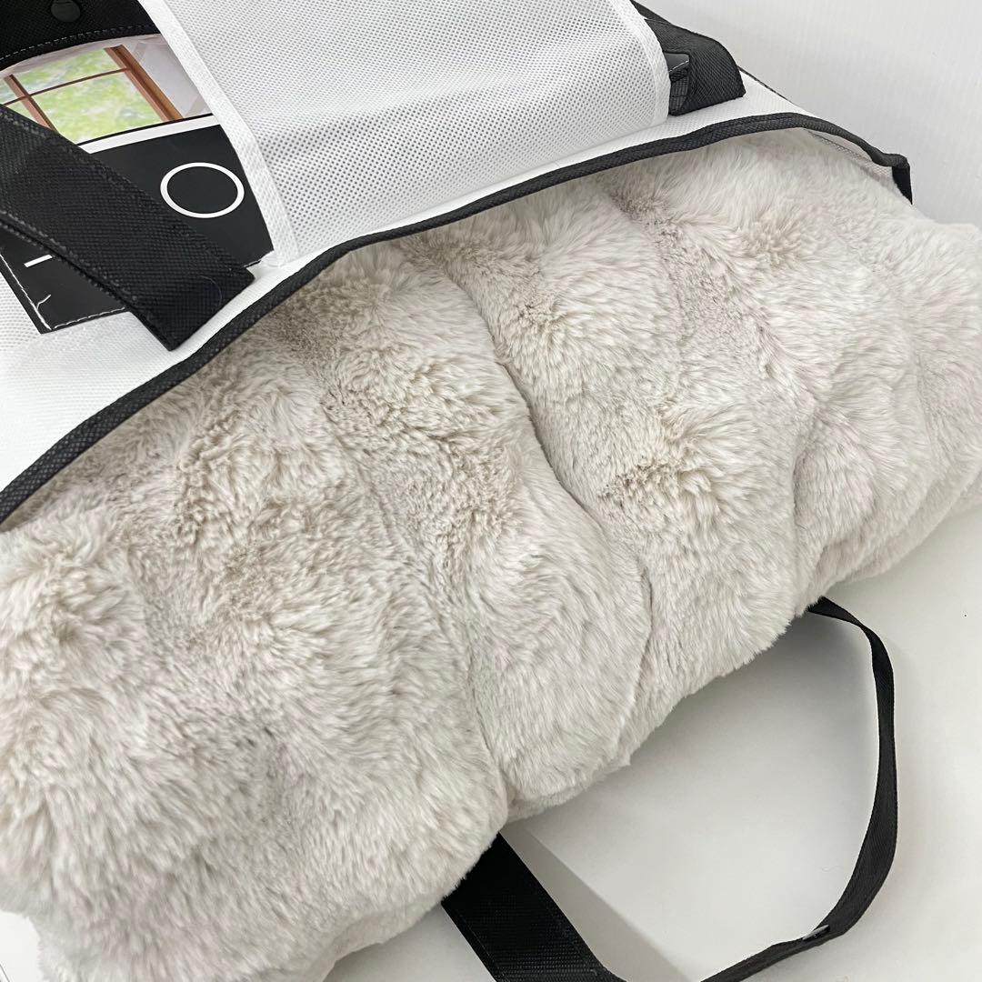 FUTURE SOFT フェイクファー シングル掛け布団 アイボリー