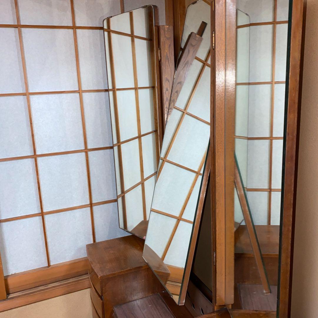 推定昭和43年(1968)千葉の松戸で手渡し可！　昭和レトロ三面鏡アンティーク