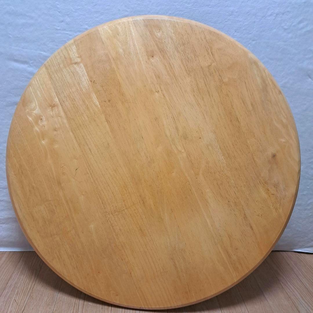 円卓　ちゃぶ台　テーブル 折りたたみ脚 木製 座卓 丸　80cm