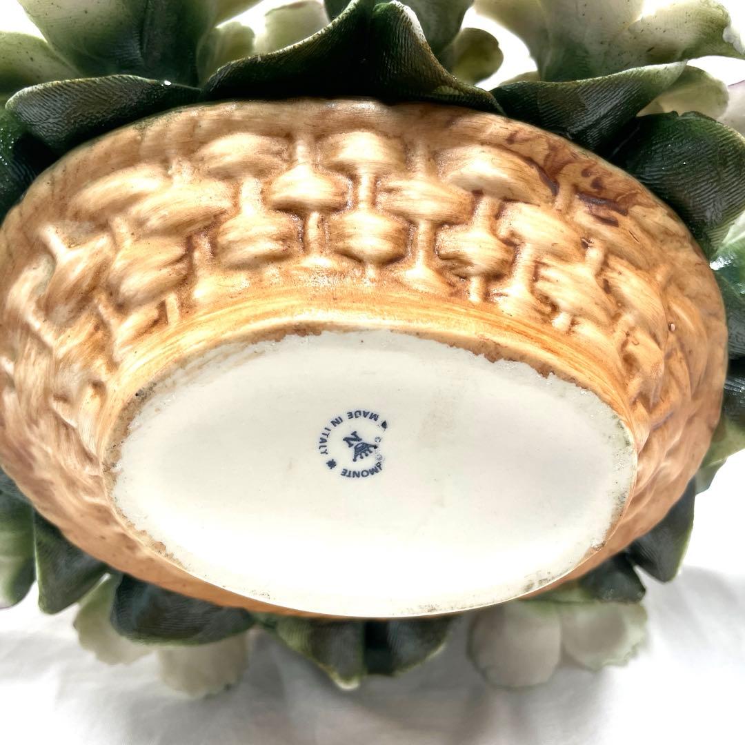 CAPODIMONTE カポディモンテ サバスターノ 陶花 フラワーバスケット