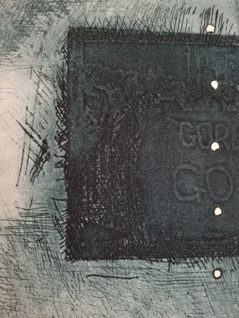 アート794 「タイム2(グリーンブルー)」　インテリアコーディネート