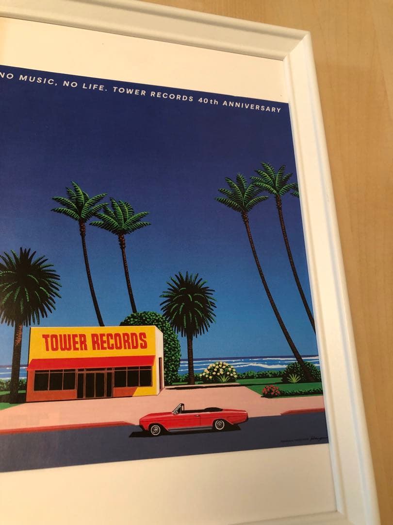 PK額装品 13 永井博 タワレコ タワーレコード A4額入 ポスター風
