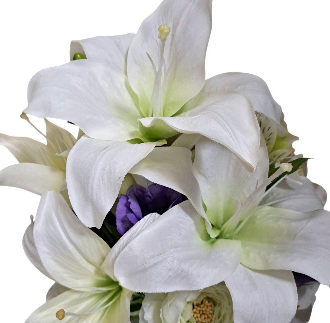 お墓用造花仏花　全長48cm. 一対　新品未使用リアル供花　No264