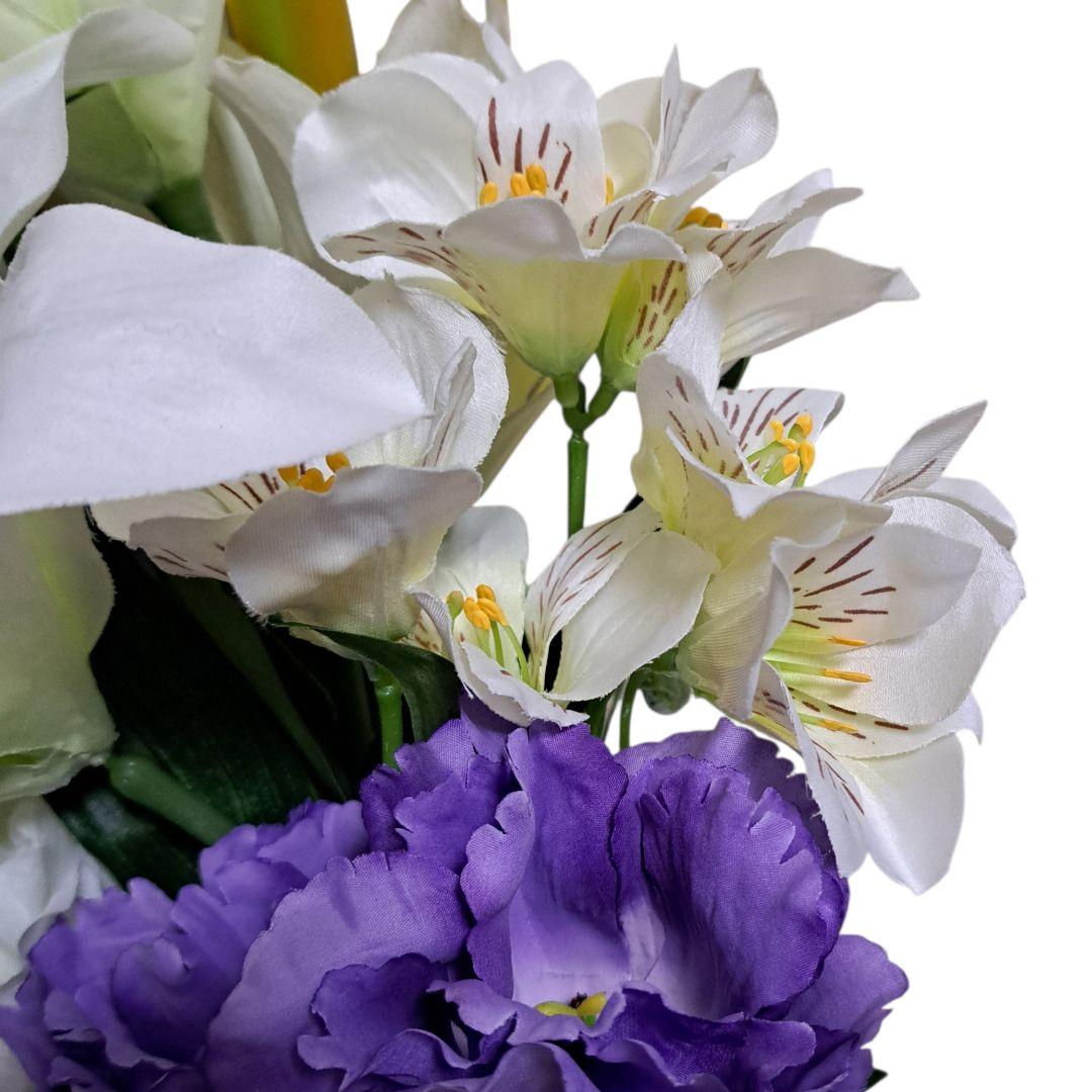 お墓用造花仏花　全長48cm. 一対　新品未使用リアル供花　No264