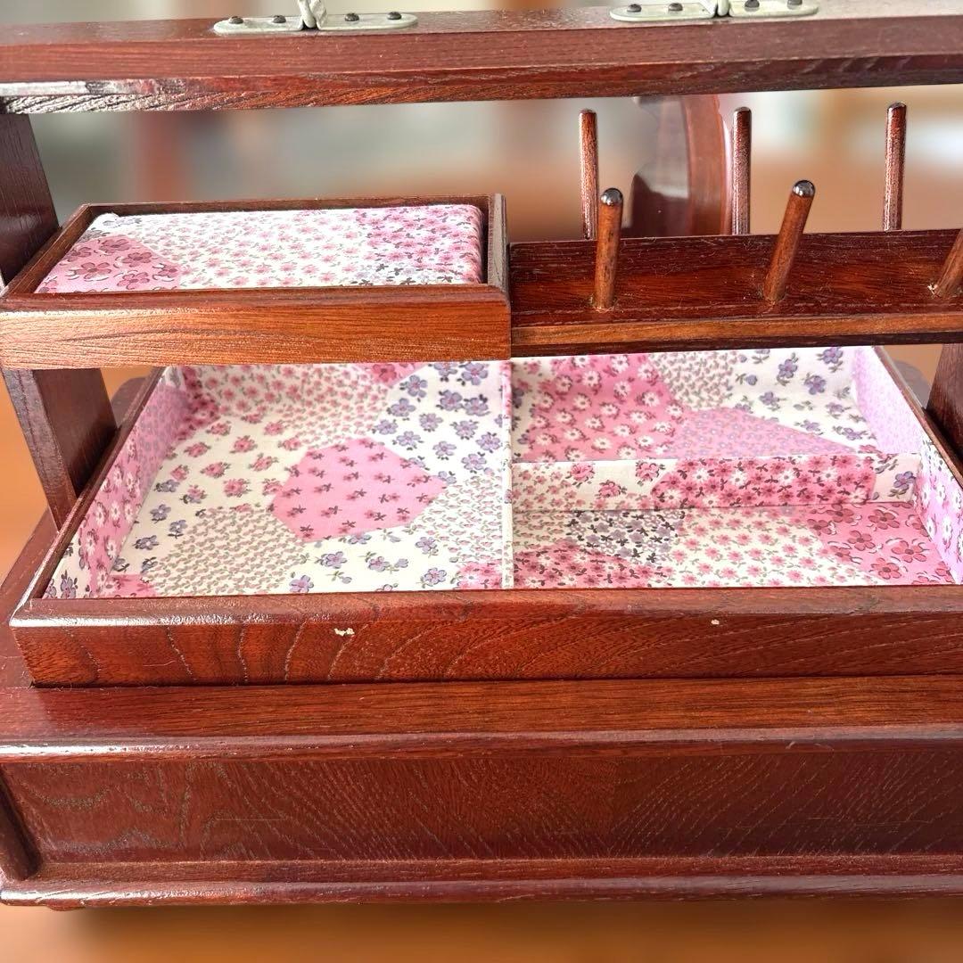 可愛い過ぎるソーイングボックス　裁縫箱　ヴィンテージ