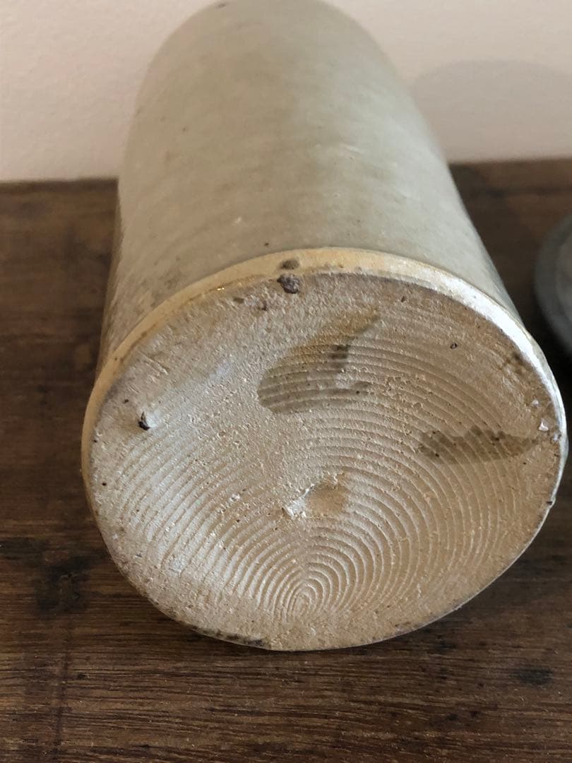 フランス アンティーク ボトル　花器　一輪挿し　花瓶　陶器のボトル　素朴な陶器