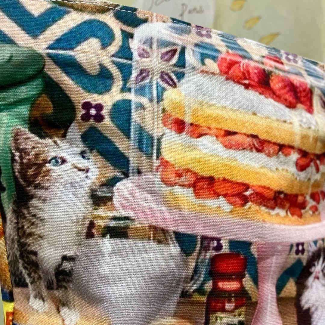 アメリカンなねこちゃんの大きめポーチ　　　☆ハンドメイド品☆