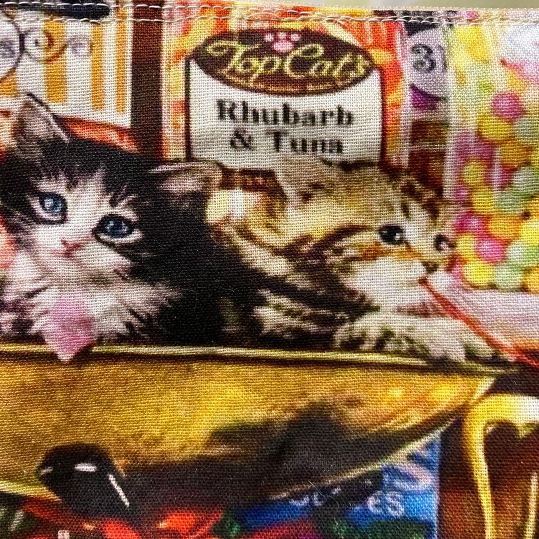 アメリカンなねこちゃんの大きめポーチ　　　☆ハンドメイド品☆