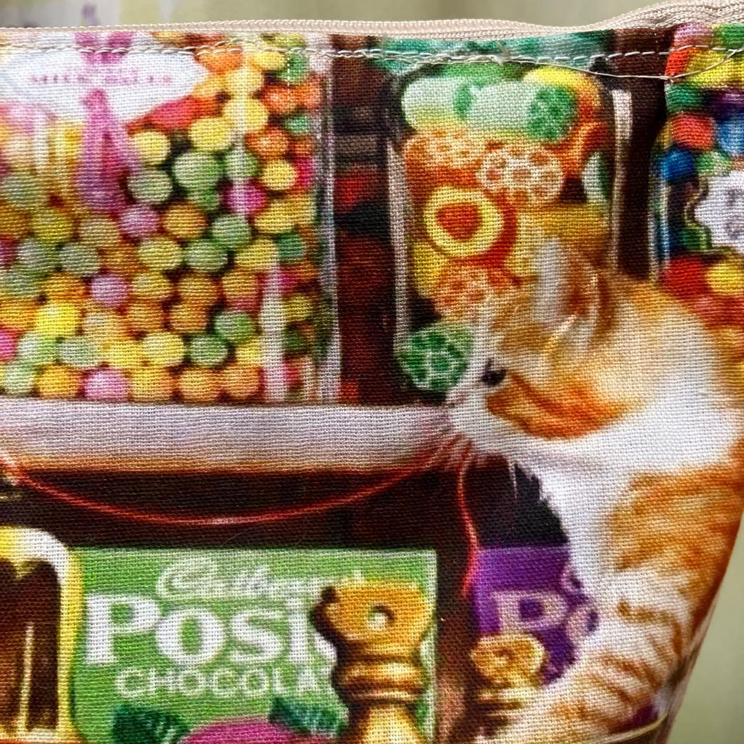 アメリカンなねこちゃんの大きめポーチ　　　☆ハンドメイド品☆