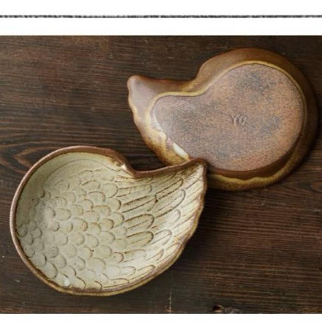 【よしざわ釜】oldwhite 白鳥の小皿＜金彩＞