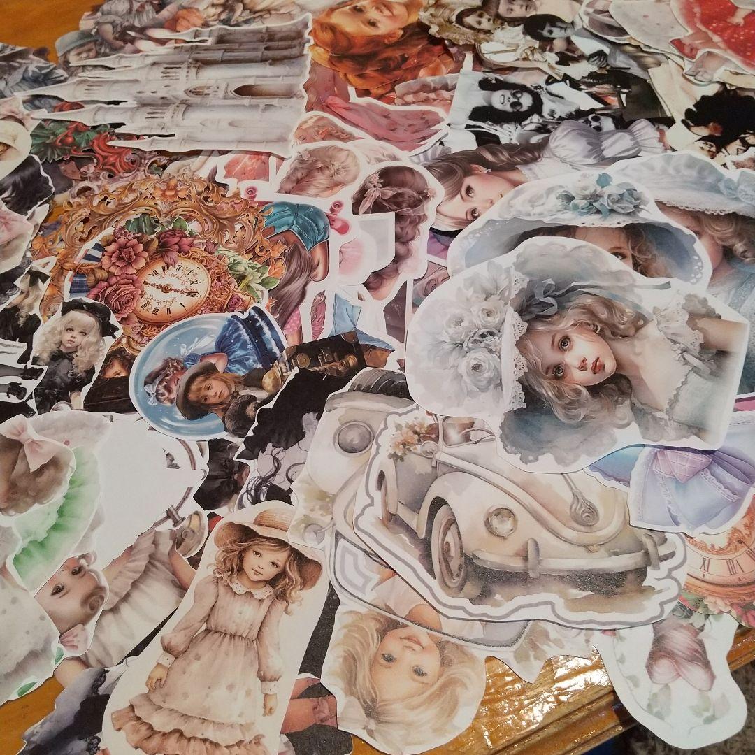 カレンダー。21，ジャンクジャーナル素材。チョキチョキ素材