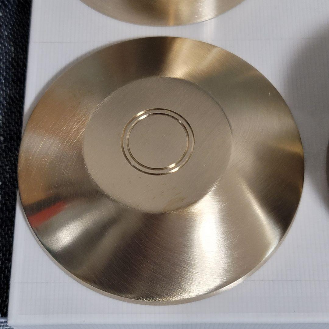 韓国　真鍮食器　鍮器　ユギ 蓋付き飯椀　2個セット 「光明傳統　鍮器工房」刻印有