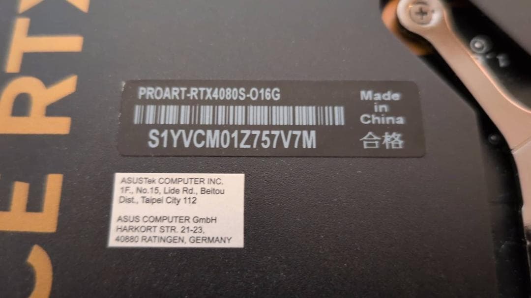 グラフィックボード・グラボ・ビデオカード ASUS ProArt GeForce RTX 4080 SUPER O16G