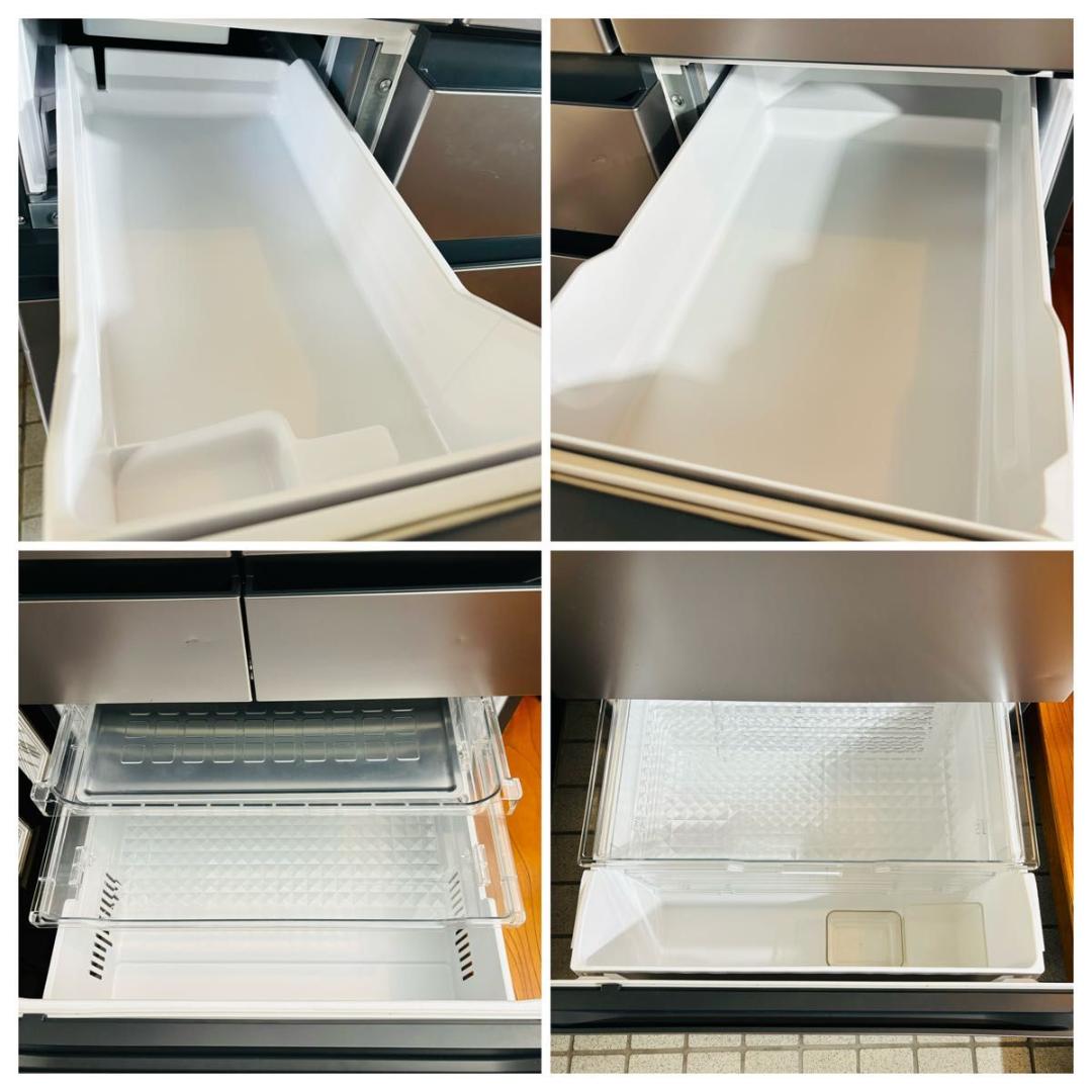 日立 6ドア冷蔵庫 540L R-HXC54V 大容量冷凍 2024年製 スマホ