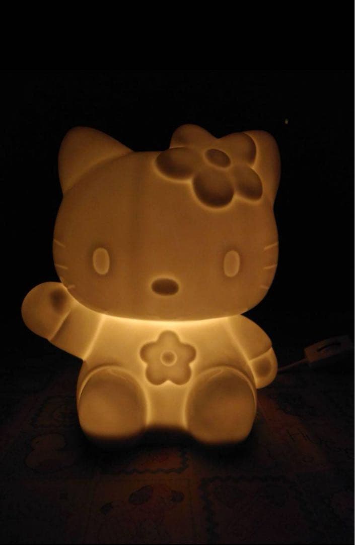 【新品未使用＊ラスト1点】　激レア　キティちゃんルームランプ　(陶器製)