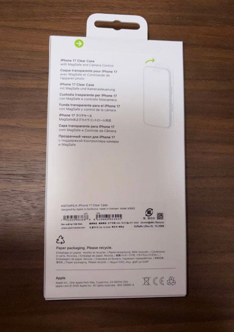 iPhone 17 Clear Case MagSafe対応 純正品