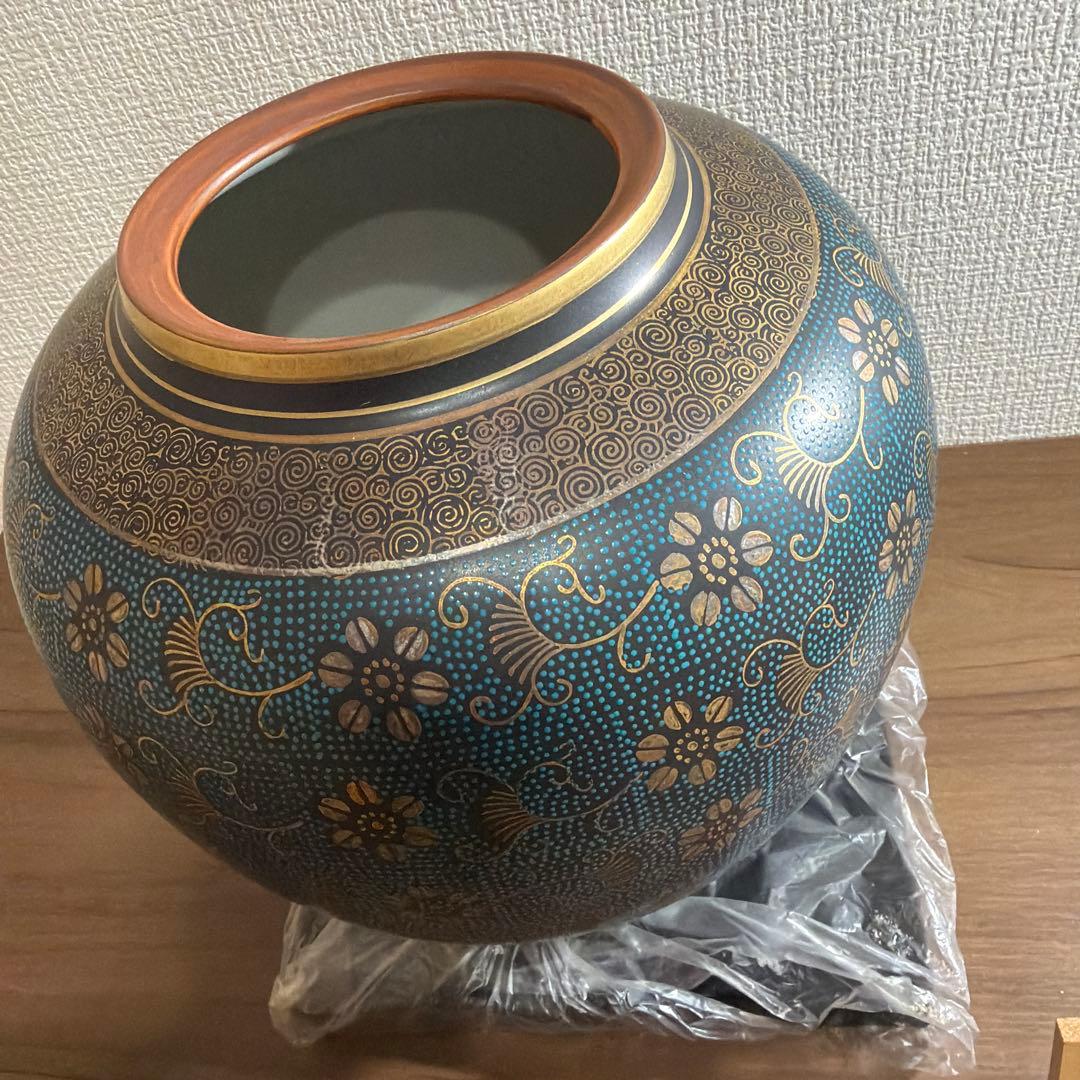 九谷焼　花柄陶器花瓶