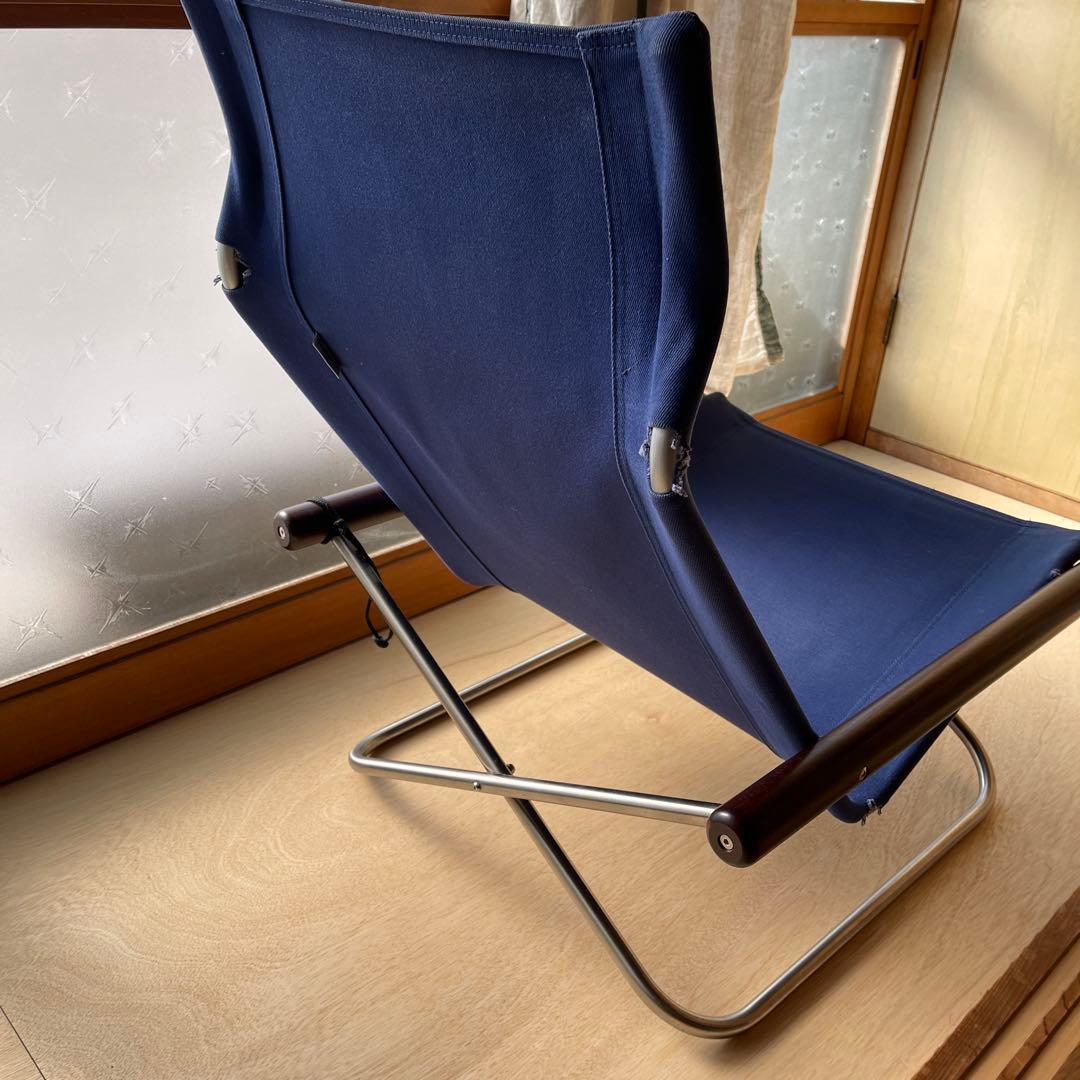 お*す様 ニーチェア　Nychair Dark brownブルー　オットマンシー