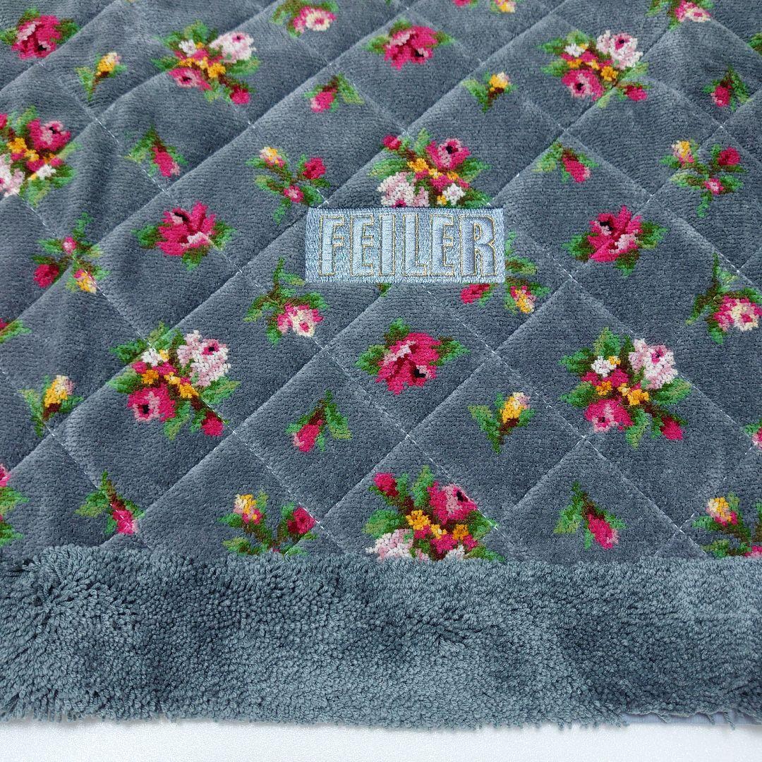 匿名配送☆新品　フェイラー　バラ　バスマット　玄関マット　グレー