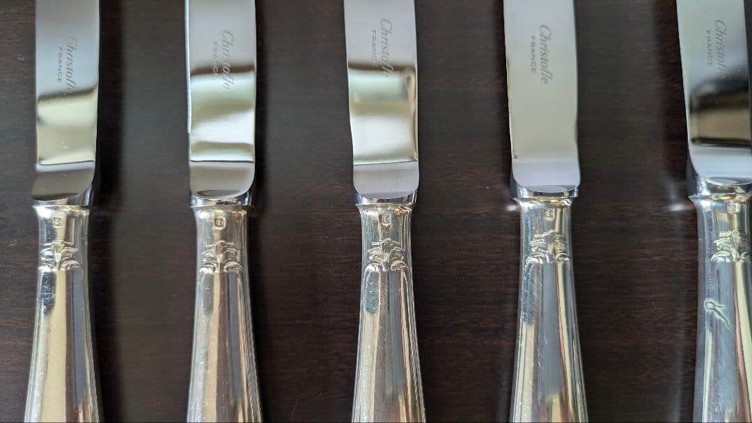 クリストフル【ポンパドール】デザートナイフ 5点セット