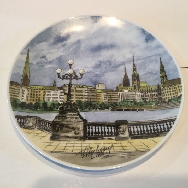 ローゼンタール 記念プレート 飾り皿 絵皿 デザイナー ドイツの街 希少 レア